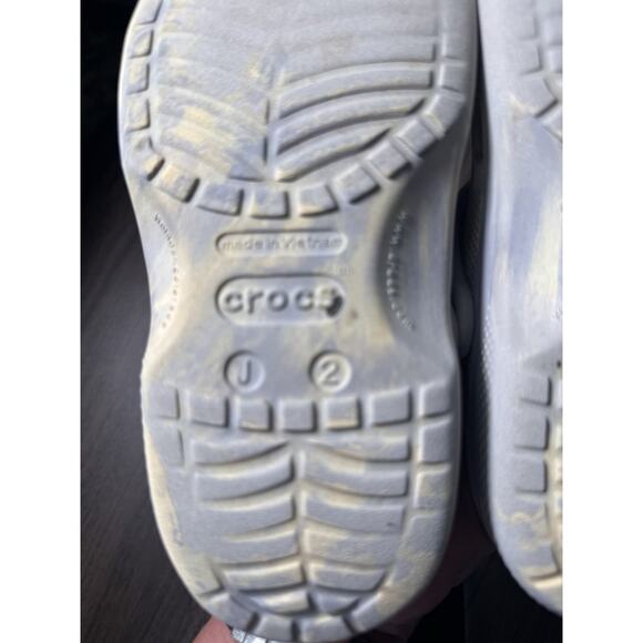 crocs kids marbled blue and tan unisex junior crocs size 2 - Picture 4 of 4